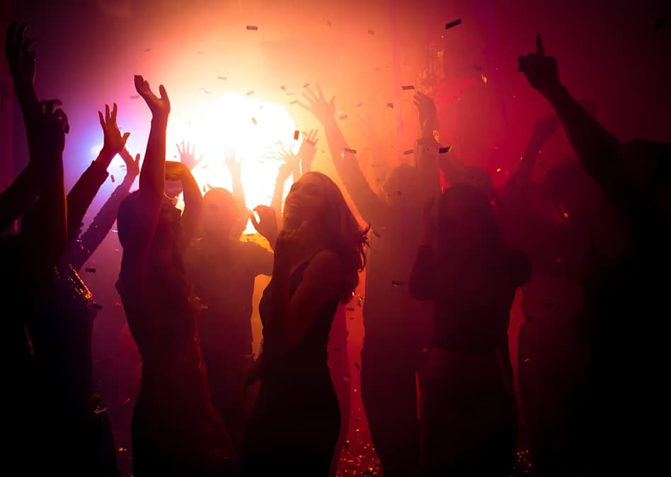 Crowd enjoying a night out under warm lights on Phu Quoc